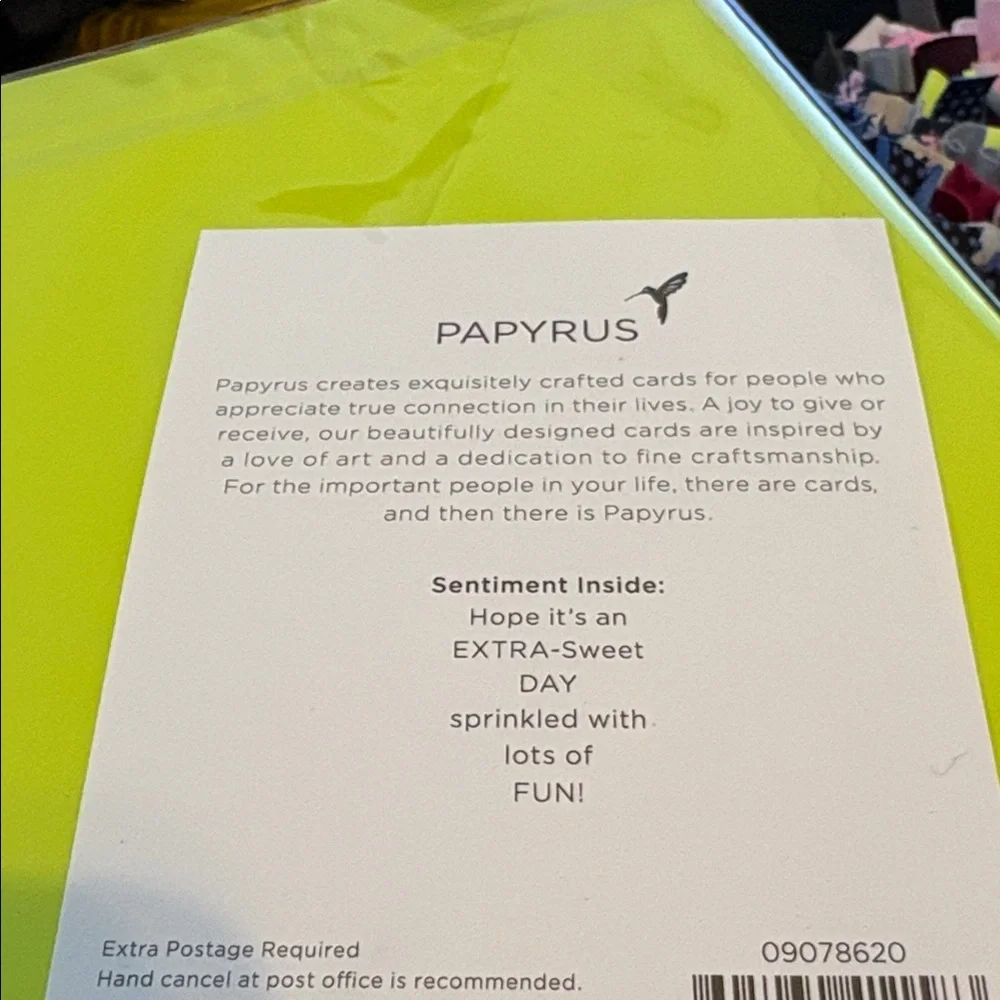 🆕Papyrus Birthday Hedgehog Greeting Card